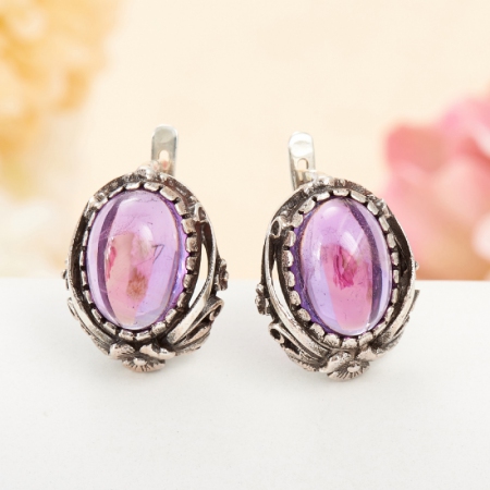 Серьги аметист (серебро 925 пр.) Серьги аметист (серебро 925 пр.)Аметист<br>Серьги аметист (серебро 925 пр.)<br><br>kit: None