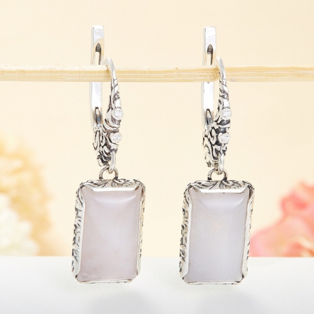 Серьги розовый кварц (серебро 925 пр.) Серьги розовый кварц (серебро 925 пр.)Розовый кварц<br>Серьги розовый кварц (серебро 925 пр.)<br><br>kit: None