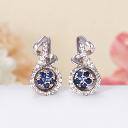 Серьги сапфир огранка (серебро 925 пр.) Серьги сапфир огранка (серебро 925 пр.)Сапфир<br>Серьги сапфир огранка (серебро 925 пр.)<br><br>kit: None