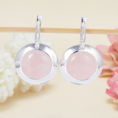 Серьги розовый кварц (серебро 925 пр.) Серьги розовый кварц (серебро 925 пр.)Розовый кварц<br>Серьги розовый кварц (серебро 925 пр.)<br><br>kit: None