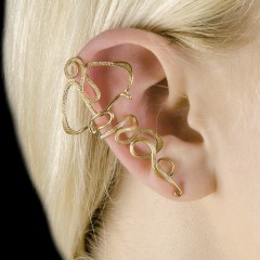 Кафф "Золотой Дракон" - earcuff, craft wire